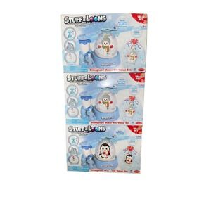 Stuff-A-Loons Snowglobe Maker Kit Value Set Lot of 3 Snowman Penguin 8+